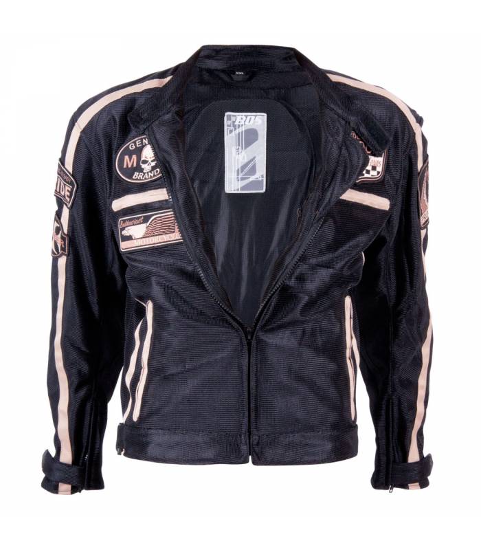 LevneMoto - Letní moto bunda BOS 6488 černá