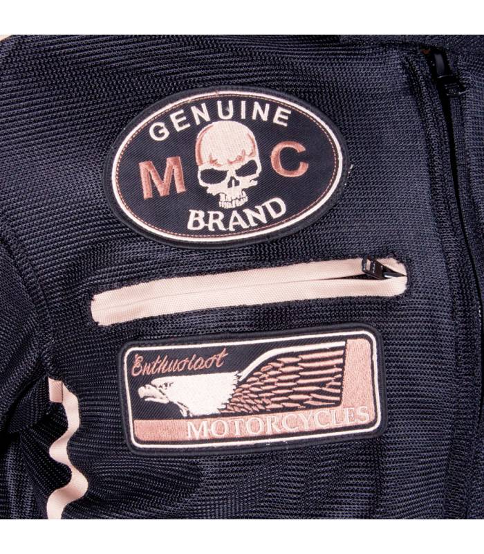 LevneMoto - Letní moto bunda BOS 6488 černá