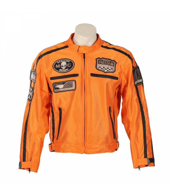 LevneMoto - Letní moto bunda BOS 6488 oranžová