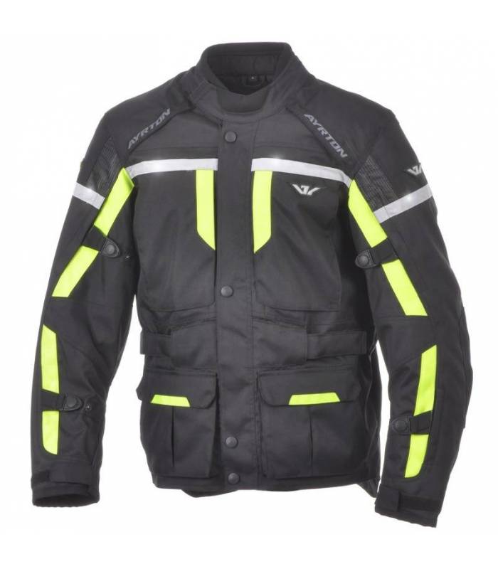 LevneMoto - Bunda Adventure, AYRTON - ČR (černá/žlutá fluo)