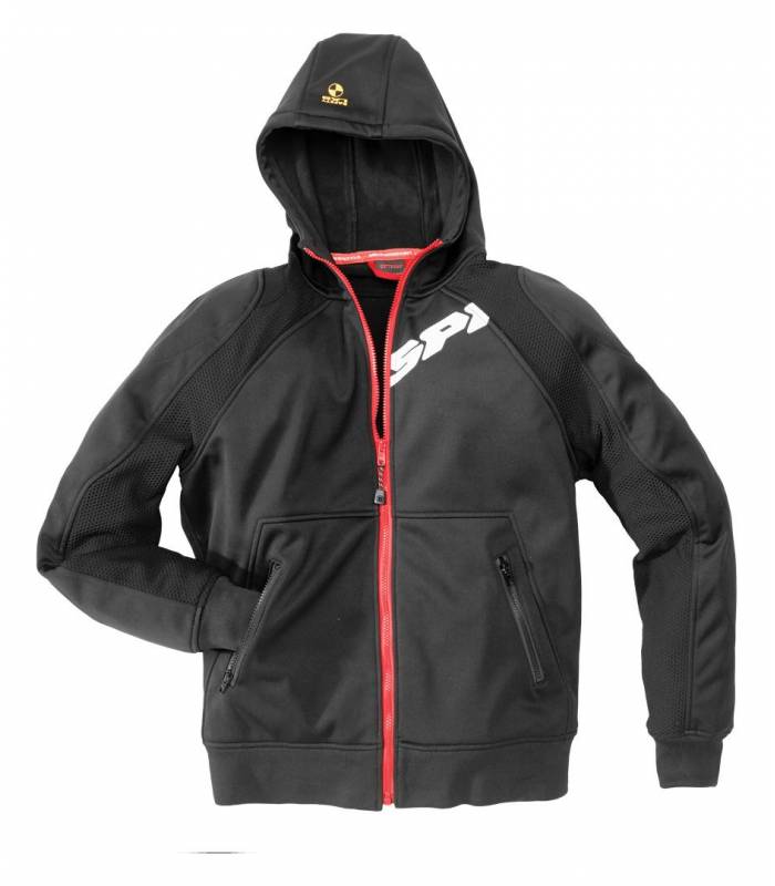 LevneMoto - Mikina HOODIE ARMOR, SPIDI - Itálie (černá)