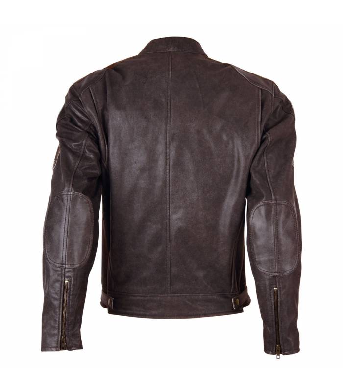 LevneMoto - Kožená moto bunda BOS 2058 hnědá