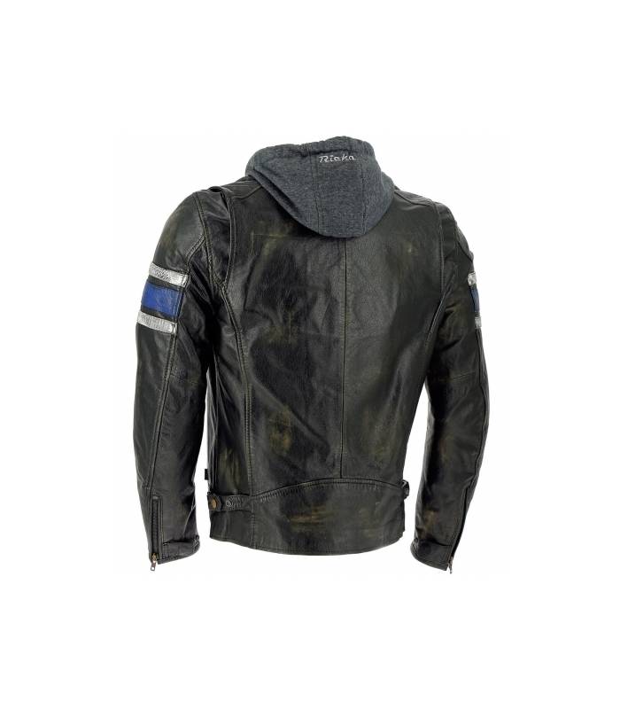 LevneMoto - Kožená moto bunda Richa TOULON-modrá