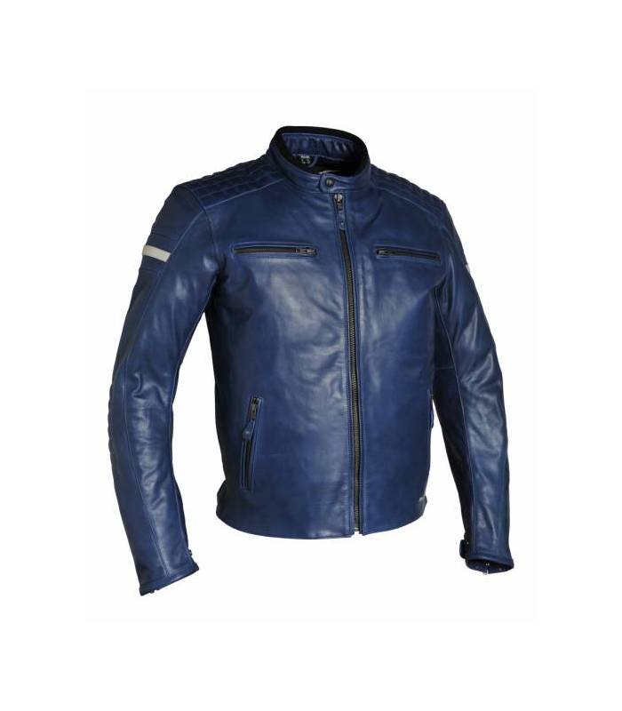 LevneMoto - Kožená moto bunda Richa DAYTONA-modrá