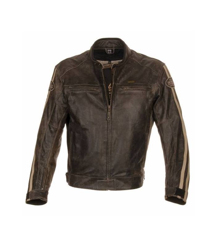 LevneMoto - Kožená moto bunda Richa RETRO RACING-hnědá