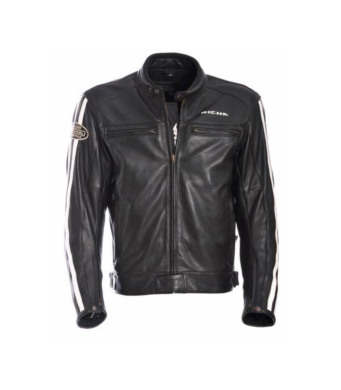 LevneMoto - Kožená moto bunda Richa RETRO RACING -černá