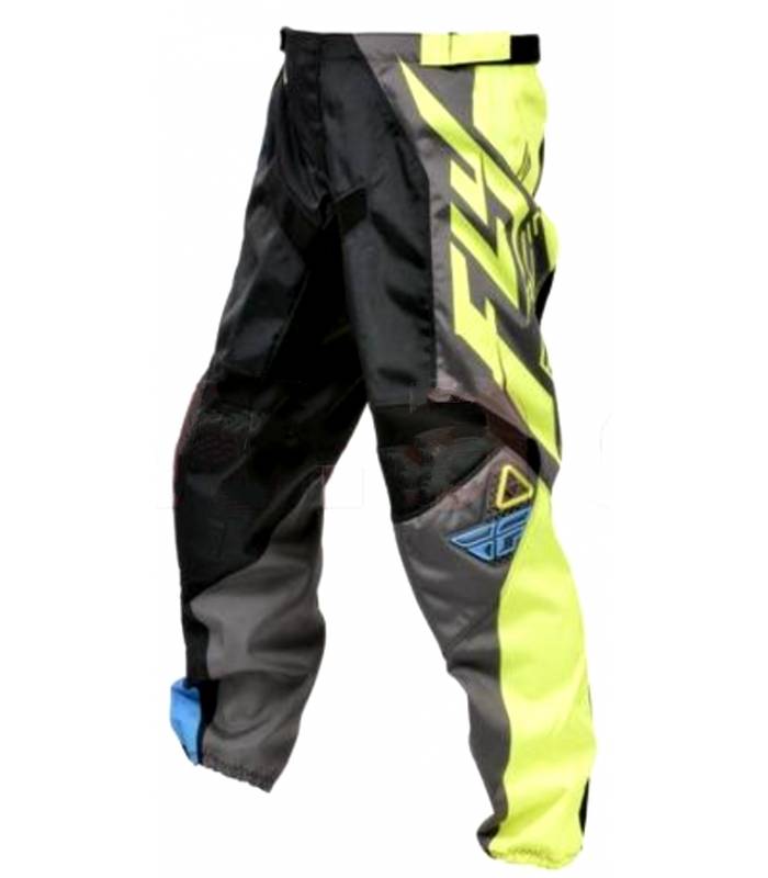 LevneMoto - Kalhoty F-16 Limited 2016, FLY RACING - USA (modrá/žlutá fluo/černá/šedá)