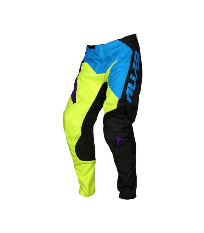 LevneMoto - Moto kalhoty ALIAS MX A2 BLOCKED-chartreuse neonově modré (2064-375)
