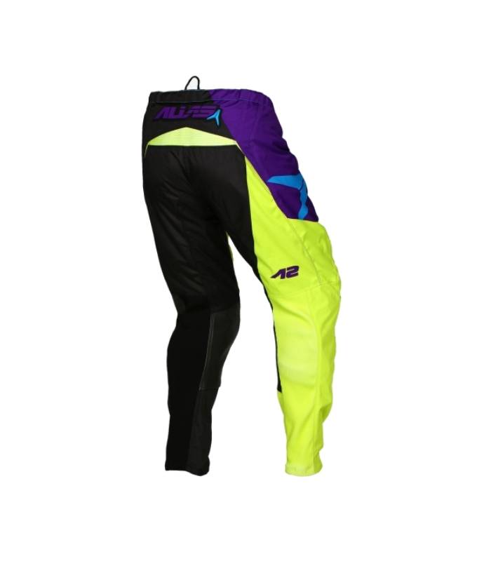 LevneMoto - Moto kalhoty ALIAS MX A2 BLOCKED-chartreuse neonově modré (2064-375)
