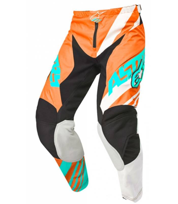 LevneMoto - Kalhoty Racer Supermatic 2015, ALPINESTARS - Itálie (oranžová/bílá/tyrkysová)