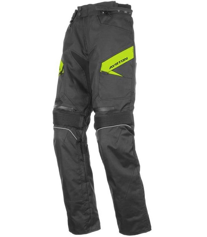 LevneMoto - Kalhoty Brock, AYRTON (černé/fluo)
