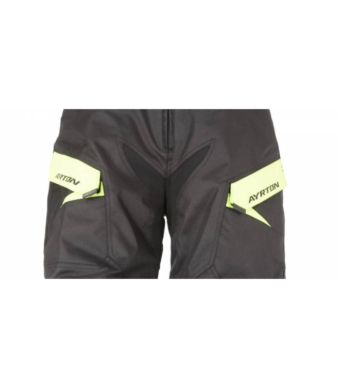 LevneMoto - Kalhoty Brock, AYRTON (černé/fluo)