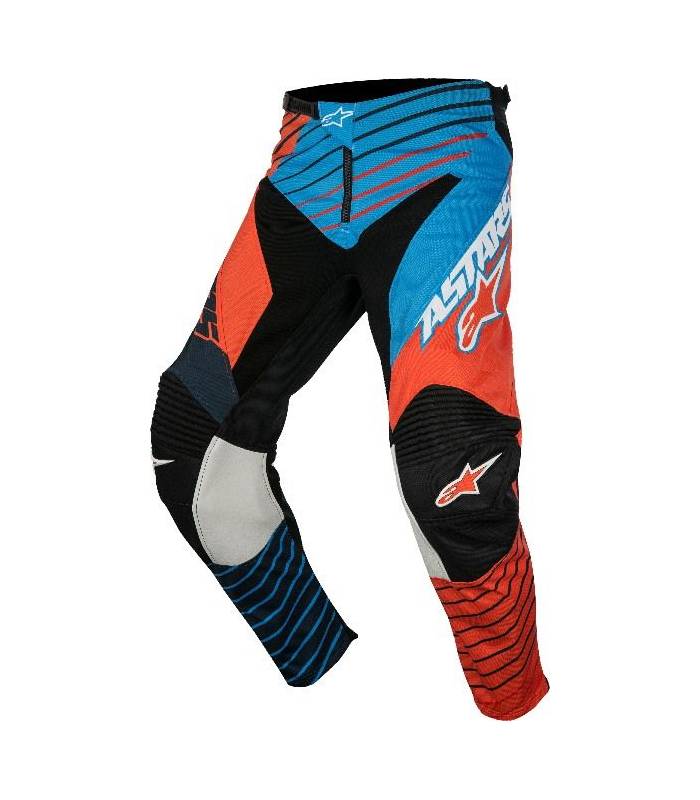 LevneMoto - Kalhoty Racer Braap 2017, ALPINESTARS - Itálie (modré/oranžové fluo/černé/tmavě 