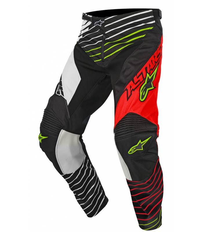 LevneMoto - Kalhoty Racer Braap 2017, ALPINESTARS - Itálie (červené/žluté/černé/bílé)