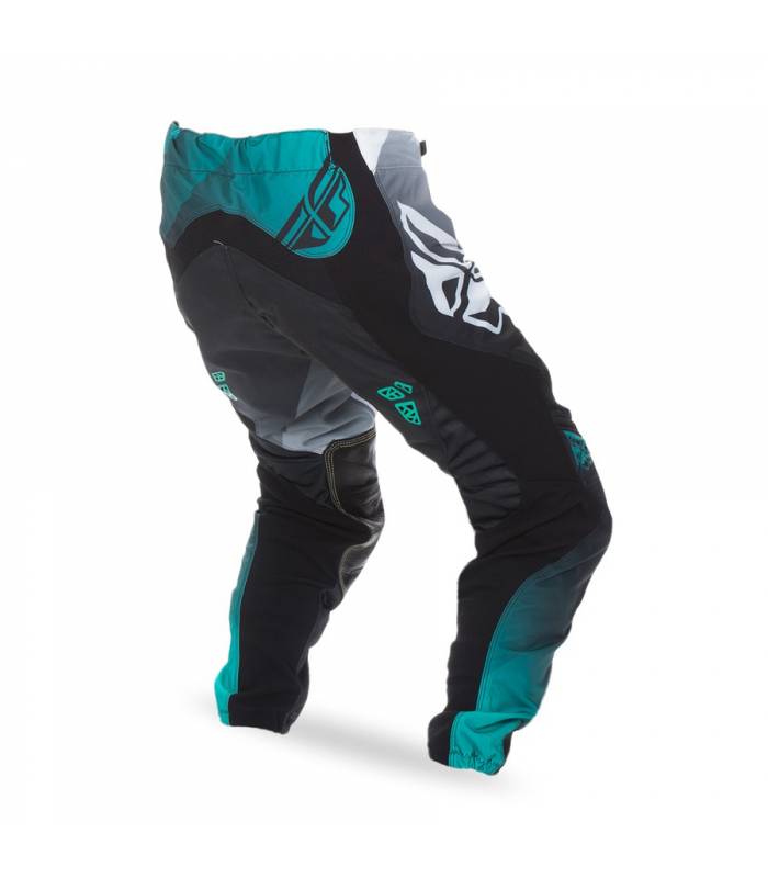 LevneMoto - Kalhoty LITE HYDROGEN 2017, FLY RACING -USA (černá/bílá/modrozelená)