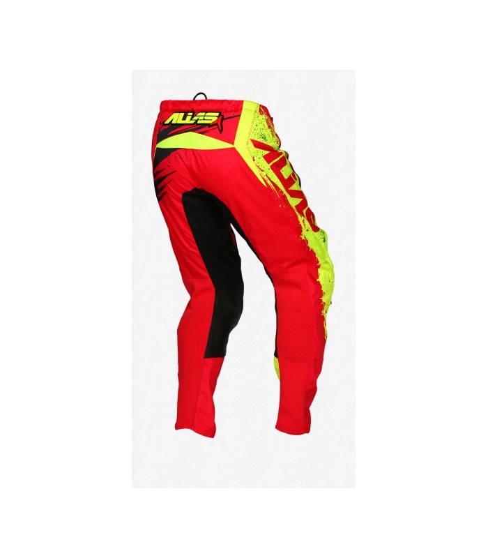 LevneMoto - Dětské moto kalhoty ALIAS MX A2 BRUSHED červeno černé (2436-296)