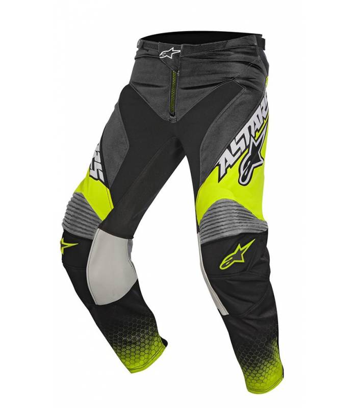 LevneMoto - Kalhoty Racer Supermatic 2017, ALPINESTARS - Itálie, dětské (černé antracit/žlut