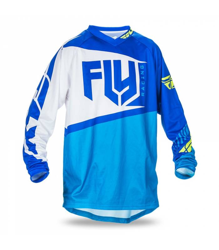 LevneMoto - Dres F-16 2017, FLY RACING - USA (modrá/Hi-Viz)