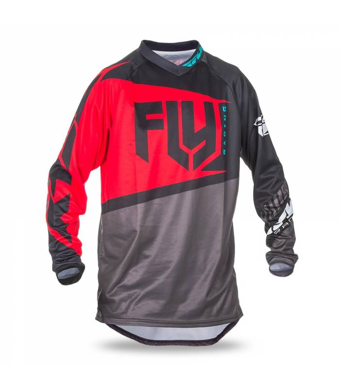 LevneMoto - Dres F-16 2017, FLY RACING - USA (červená/černá/šedá)