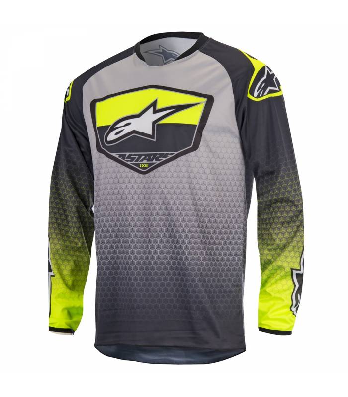 LevneMoto - Dres Racer Supermatic 2017, ALPINESTARS - Itálie (černý antracit/žlutý fluo/šedý