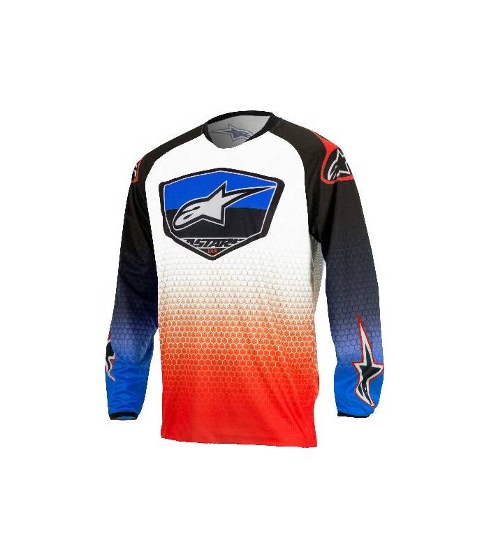 LevneMoto - Dres Racer Supermatic 2017, ALPINESTARS - Itálie (červená/modrá/bílá)