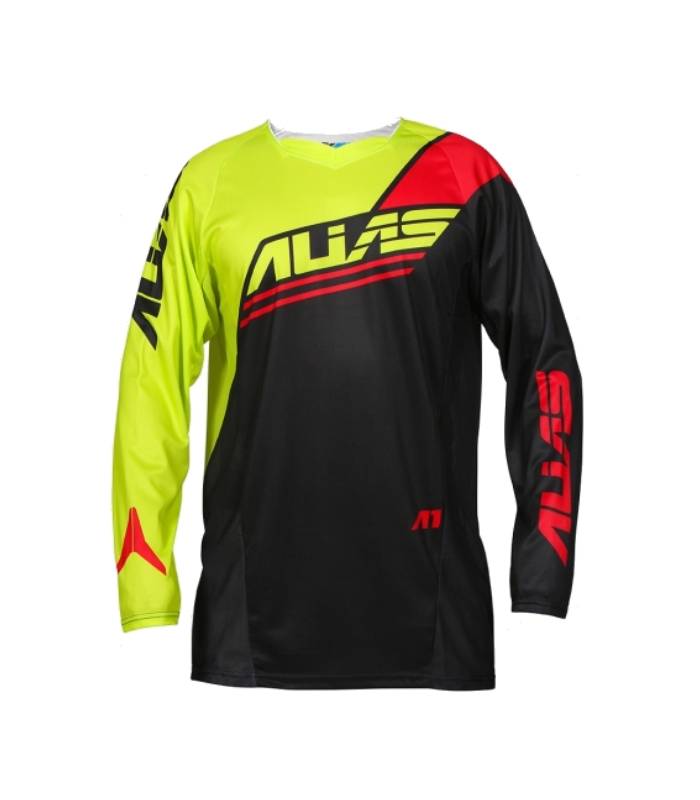 LevneMoto - Moto dres ALIAS MX A1 ANALOGUE-černý chartreuse (2163-301)