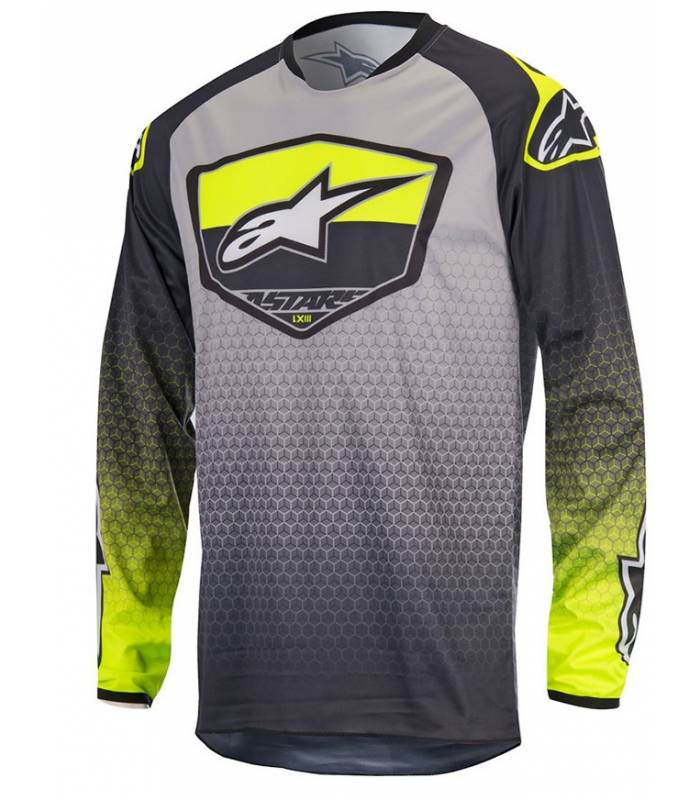 LevneMoto - Dres Racer Supermatic 2017, ALPINESTARS - Itálie, dětský (černý antracit/žlutý f