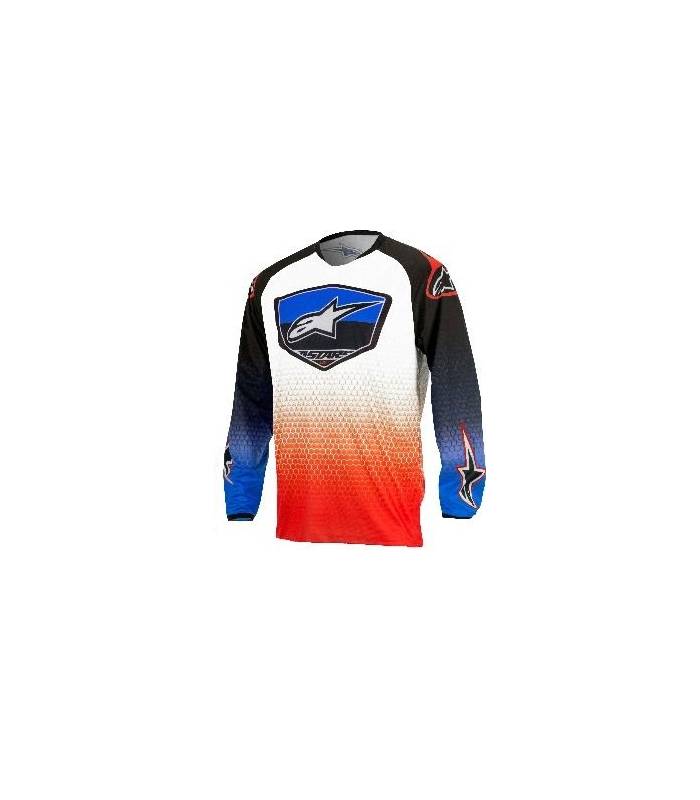 LevneMoto - Dres Racer Supermatic 2017, ALPINESTARS - Itálie, dětský (červená/modrá/bílá)