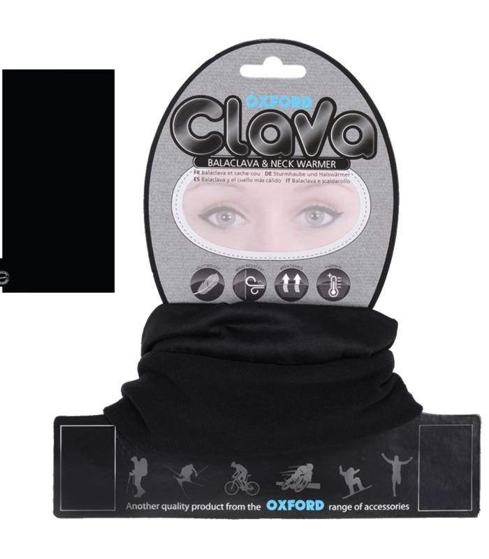 LevneMoto - Kukla a nákrčník Clava Black, OXFORD - Anglie