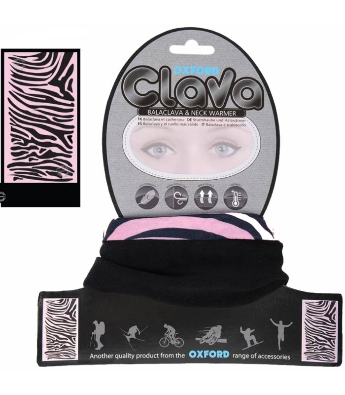 LevneMoto - Kukla a nákrčník Clava Zebra, OXFORD - Anglie