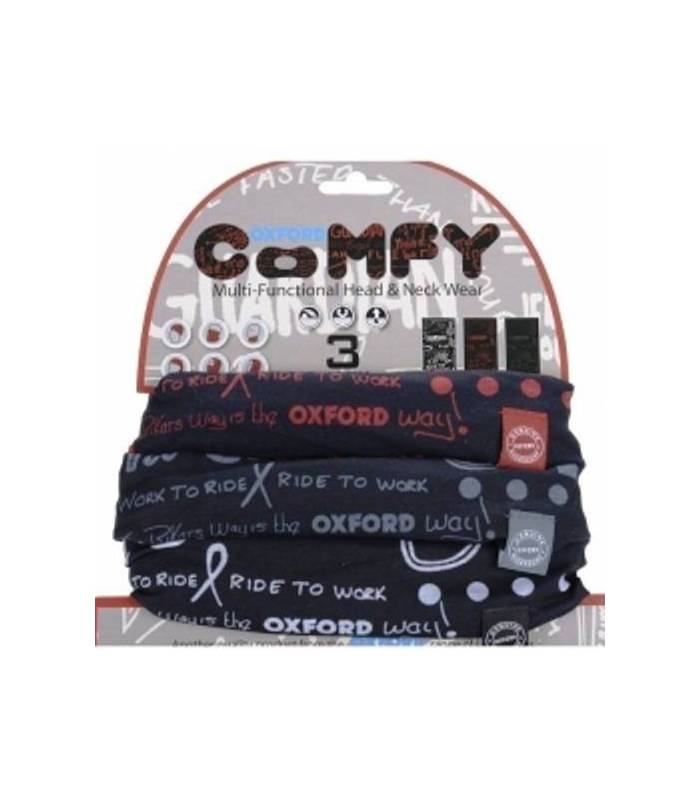 LevneMoto - Nákrčníky Comfy Grafitti Mono, OXFORD - Anglie (sada 3ks)