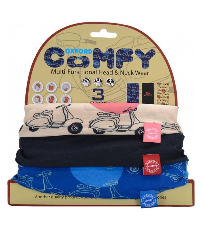 LevneMoto - Nákrčníky Comfy Scooter, OXFORD - Anglie (sada 3ks)