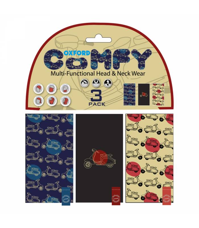 LevneMoto - Nákrčníky Comfy Scooter, OXFORD - Anglie (sada 3ks)