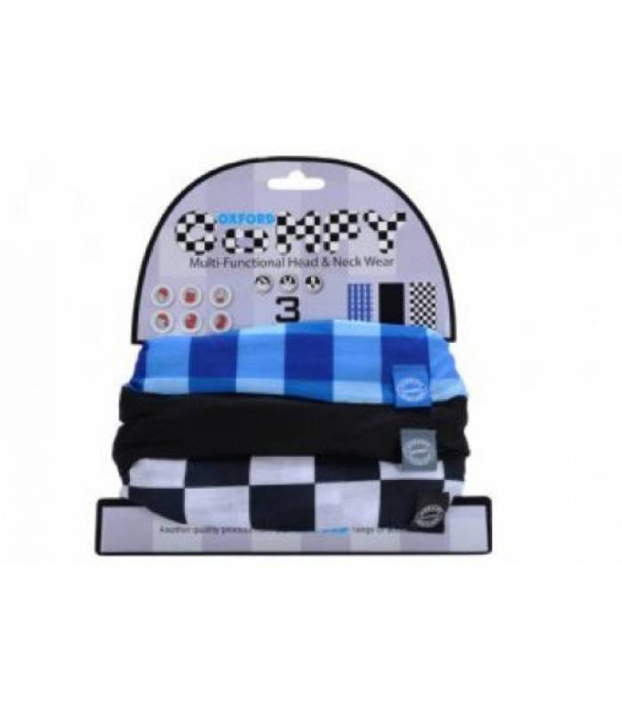 LevneMoto - Nákrčníky Comfy Gingham, OXFORD - Anglie (sada 3ks)