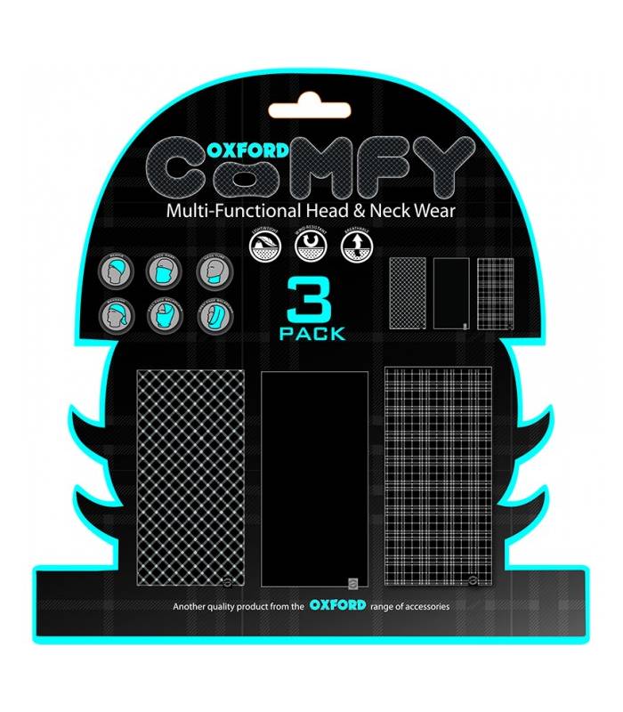 LevneMoto - Nákrčníky Comfy Tartan, OXFORD - Anglie (sada 3ks)