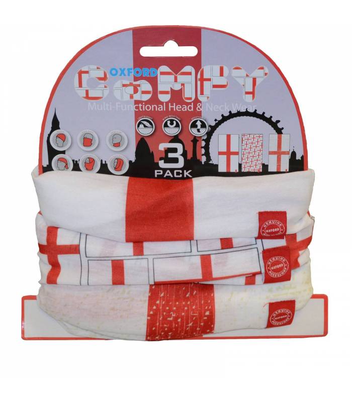 LevneMoto - Nákrčníky Comfy St Georges, OXFORD - Anglie (sada 3ks)