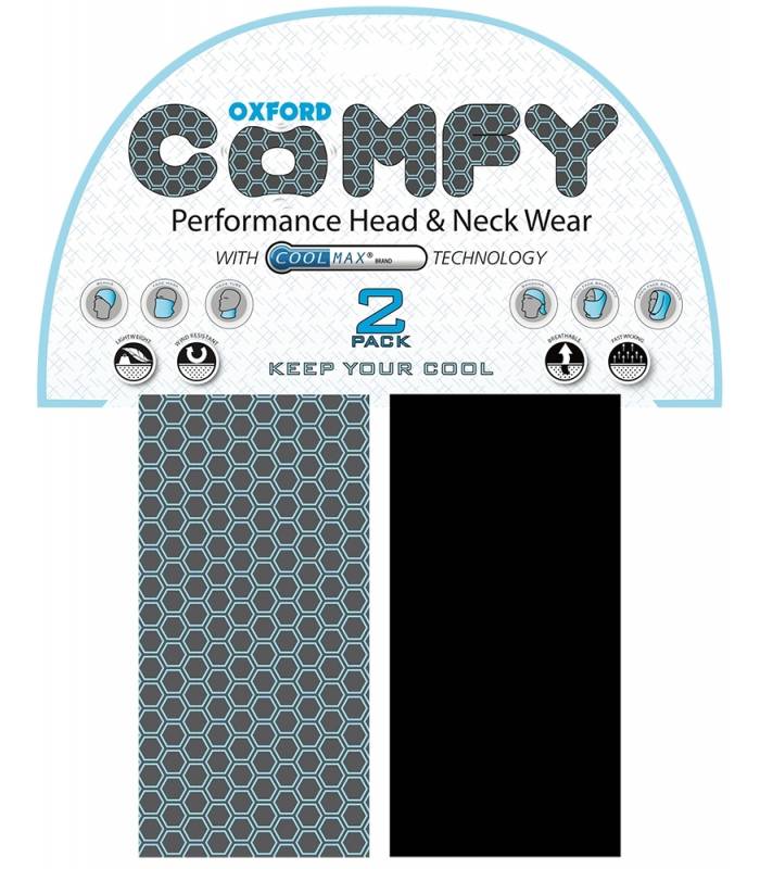 LevneMoto - Nákrčníky Comfy Honeycomb Coolmax®, OXFORD - Anglie (sada 2ks)