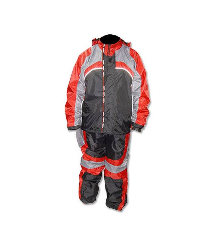 LevneMoto - Pláštěnka Access, Rain Suit-černo červená