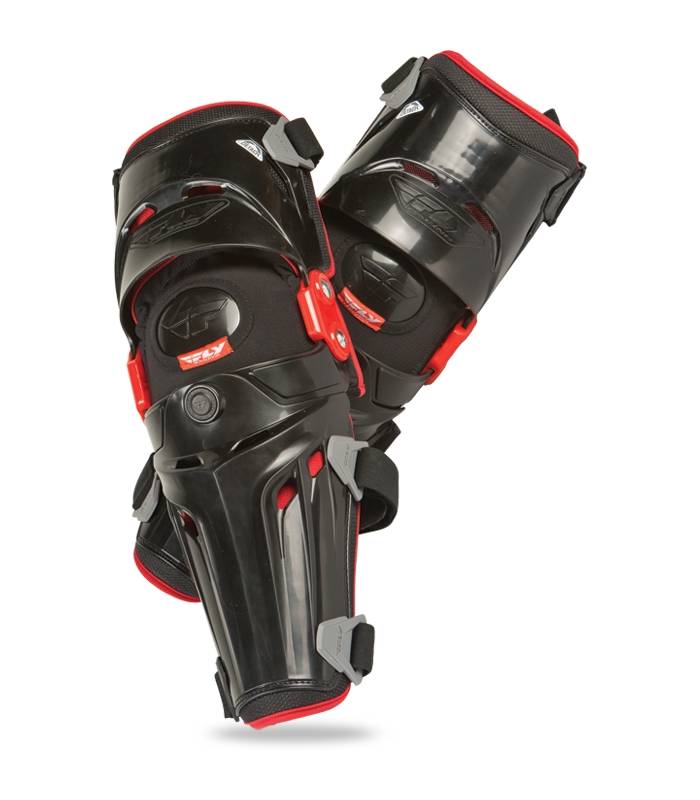 LevneMoto - Chrániče kolen 5 Pivot, FLY RACING - USA (černé/červené, pár)