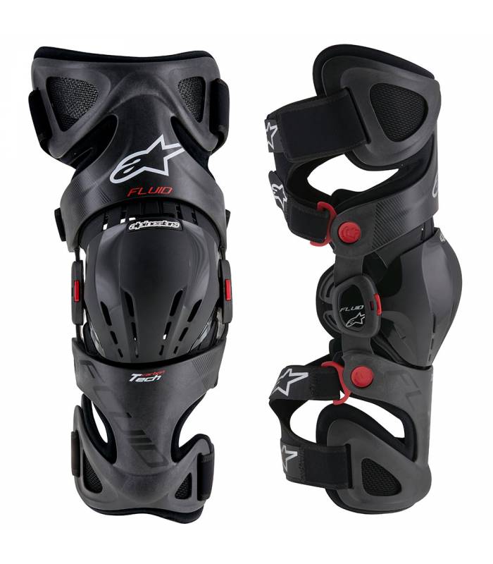 LevneMoto - Chrániče kolen FLUID TECH CARBON 2016, ALPINESTARS - Itálie (černá antracit/červ