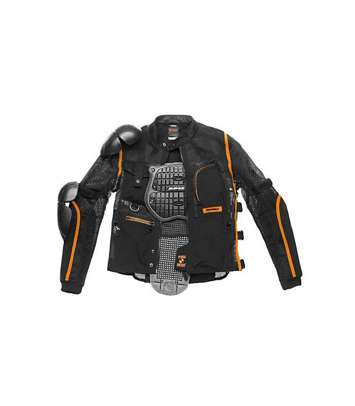 LevneMoto - Bunda MULTITECH ARMOR EVO, SPIDI - Itálie (černá/oranžová)