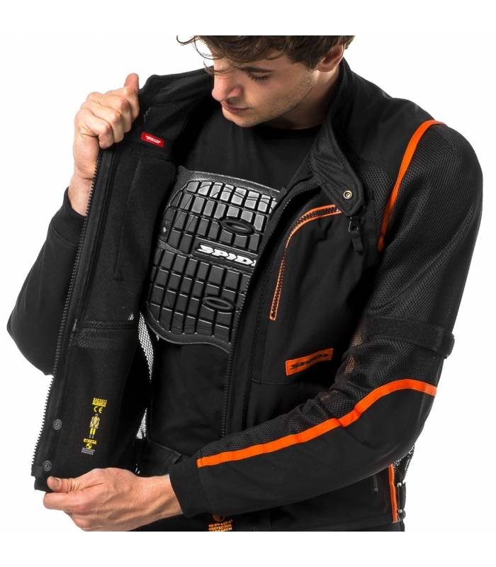 LevneMoto - Bunda MULTITECH ARMOR EVO, SPIDI - Itálie (černá/oranžová)