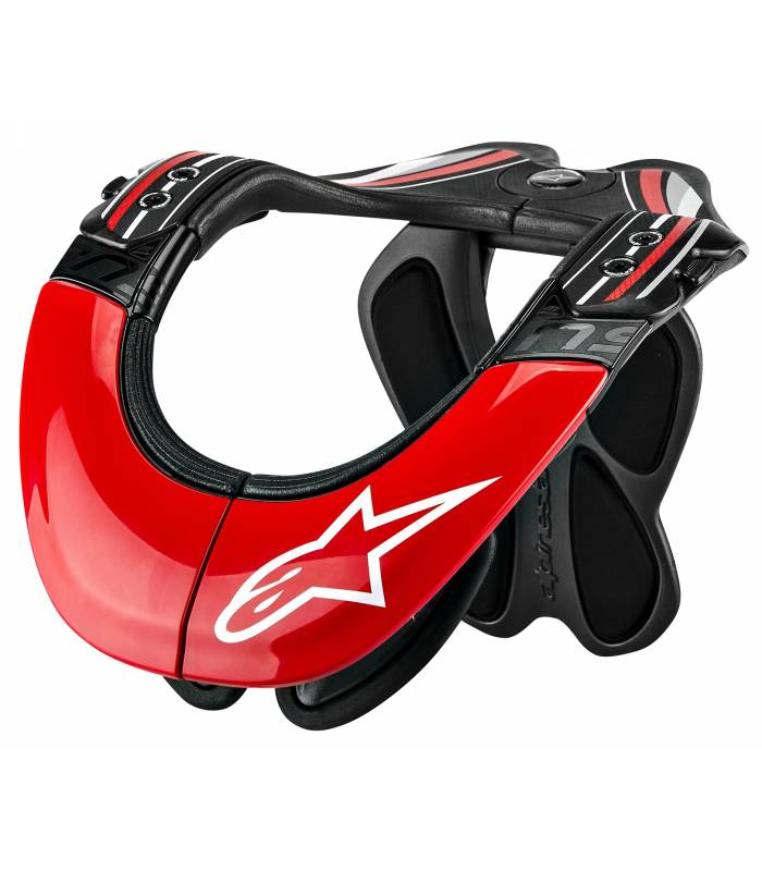 LevneMoto - Krční chránič BNS TECH Carbon, ALPINESTARS - Itálie (červená/černá/bílá)