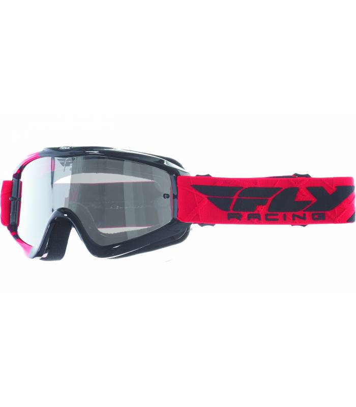 LevneMoto - Brýle Zone, FLY RACING - USA (černé/červené, čiré plexi s čepy pro slídy)
