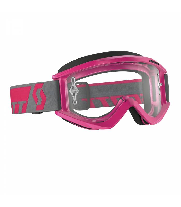 LevneMoto - Brýle RECOILXI WORKS, SCOTT - USA (růžové, čiré plexi s čepy pro slídy)