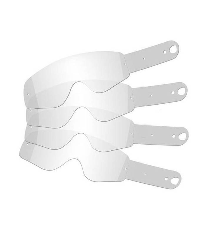 LevneMoto - Strhávací slídy plexi pro brýle SCOTT řady HUSTLE/TYRANT, QTECH - EU (50 vrstev 