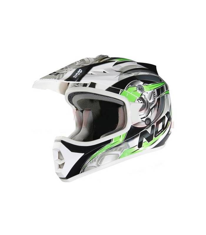 LevneMoto - Přilba N724 SWORD, NOX - Francie (bílá/černá/zelená)