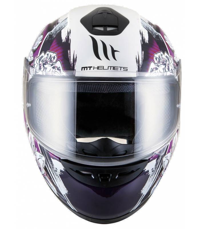 LevneMoto - Přilba Thunder Wild Garden, MT - Španělsko, dětská (fialová/bílá/černá)