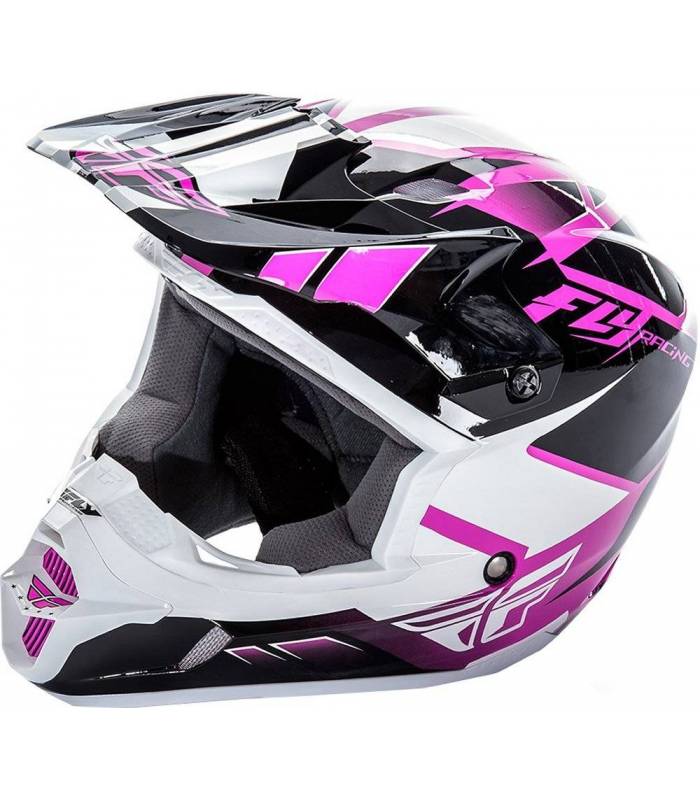 LevneMoto - Přilba Kinetic Impulse, FLY RACING - USA dětská (růžová/černá/bílá)