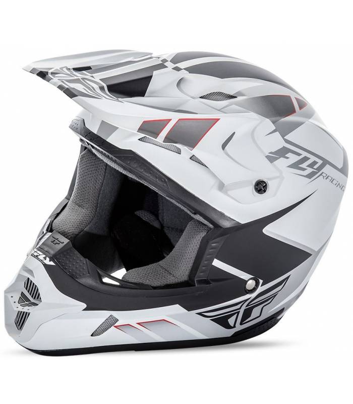 LevneMoto - Přilba Kinetic Impulse, FLY RACING - USA, dětská (bílá/černá)